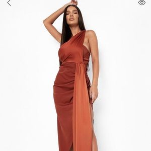 Satin Drape Dress